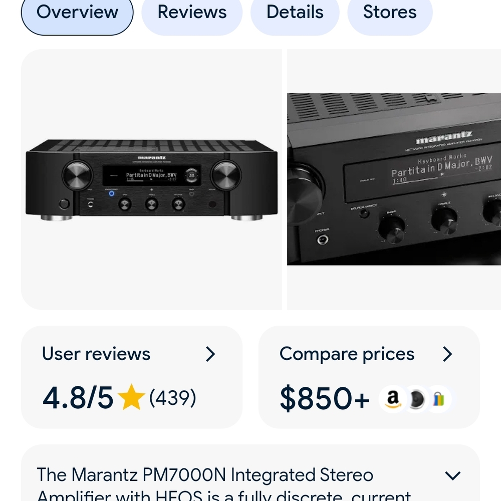 Marantz PM7000N Integrated Stereo Amplifier